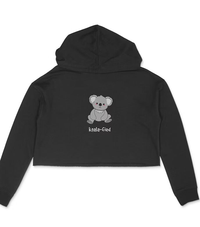 Animal Puns - Koali Fied Women's Crop Hoodies